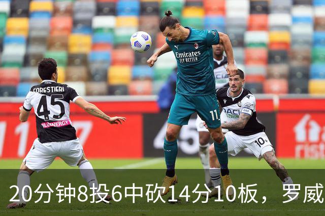 20分钟8投6中砍14分10板，罗威替补填满数据栏